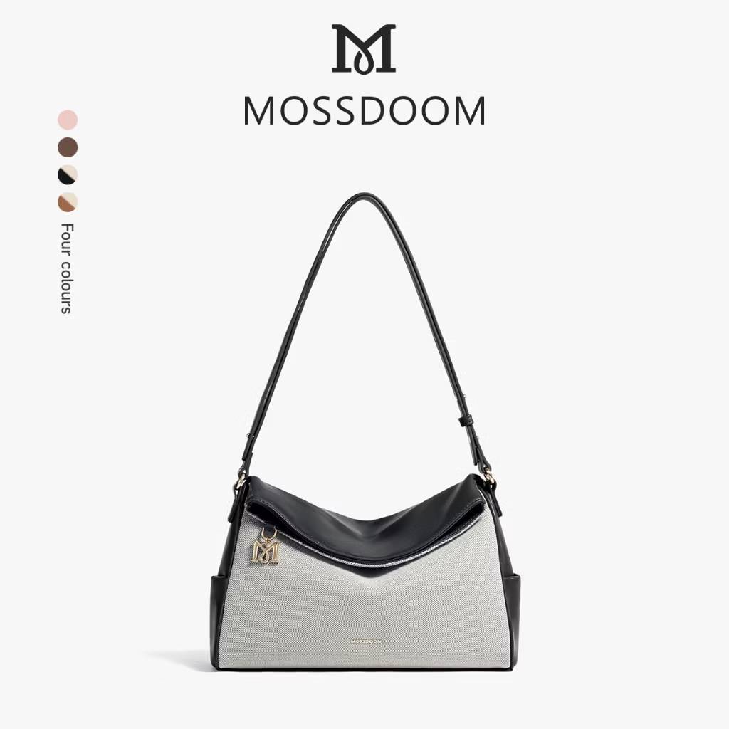 MOSSDOOM Cori Bag กระเป๋าผู้หญิง กระเป๋าดีไซน์เรียบหรู ดูมินิมอลแต่มีสไตล์ ปรับระดับความยาวสายได้ เปิด-ปิดด้วยกระดุมแม็ก