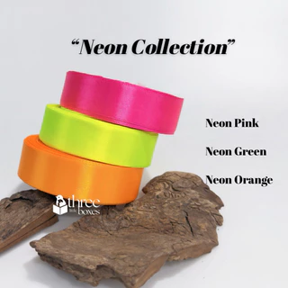 ริบบิ้น ผ้าซาติน เกรดพรีเมี่ยม สีสวย กว้าง2.5cm. ยาว25หลา ผิวมันเงา ริบบิ้นห่อของขวัญ ริบบิ้นทำโบว์ Ribbon premium