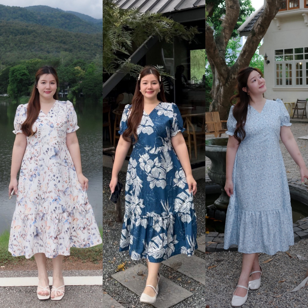 (❤️อกถึง 50") Whimsy Dress เดรสสาวอวบ ชุดสาวอวบ