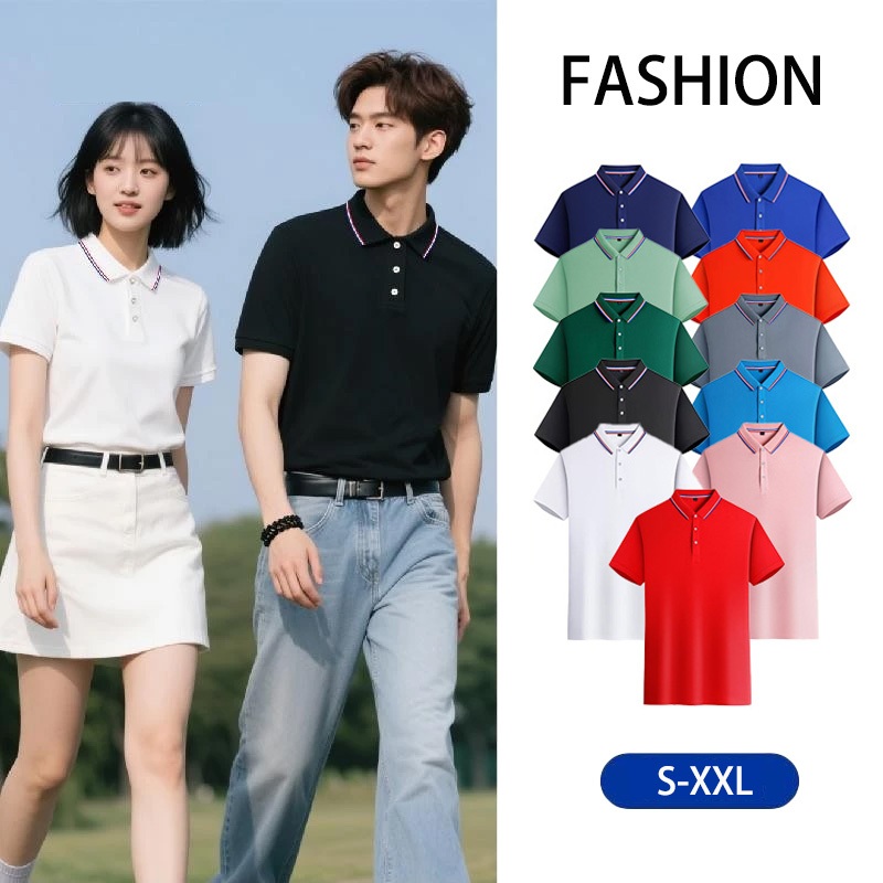 พร้อมส่งจากไทย✨เสื้อโปโล แขนสั้น สีพื้น สไตล์เกาหลี ผ้าที่ระบายอากาศได้ดี  นุ่มใส่สบาย  ใส่สบาย สไตล์ธุรกิจลำลอง #N2042