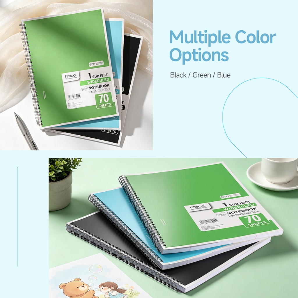 สมุดโน๊ตริมลวด A4 สมุดจดบันทึก สมุดบันทึก เปิดได้ 360 องศา Notebook เหมาะสำหรับนักศึกษาและสำนักงาน Notepads Stationery