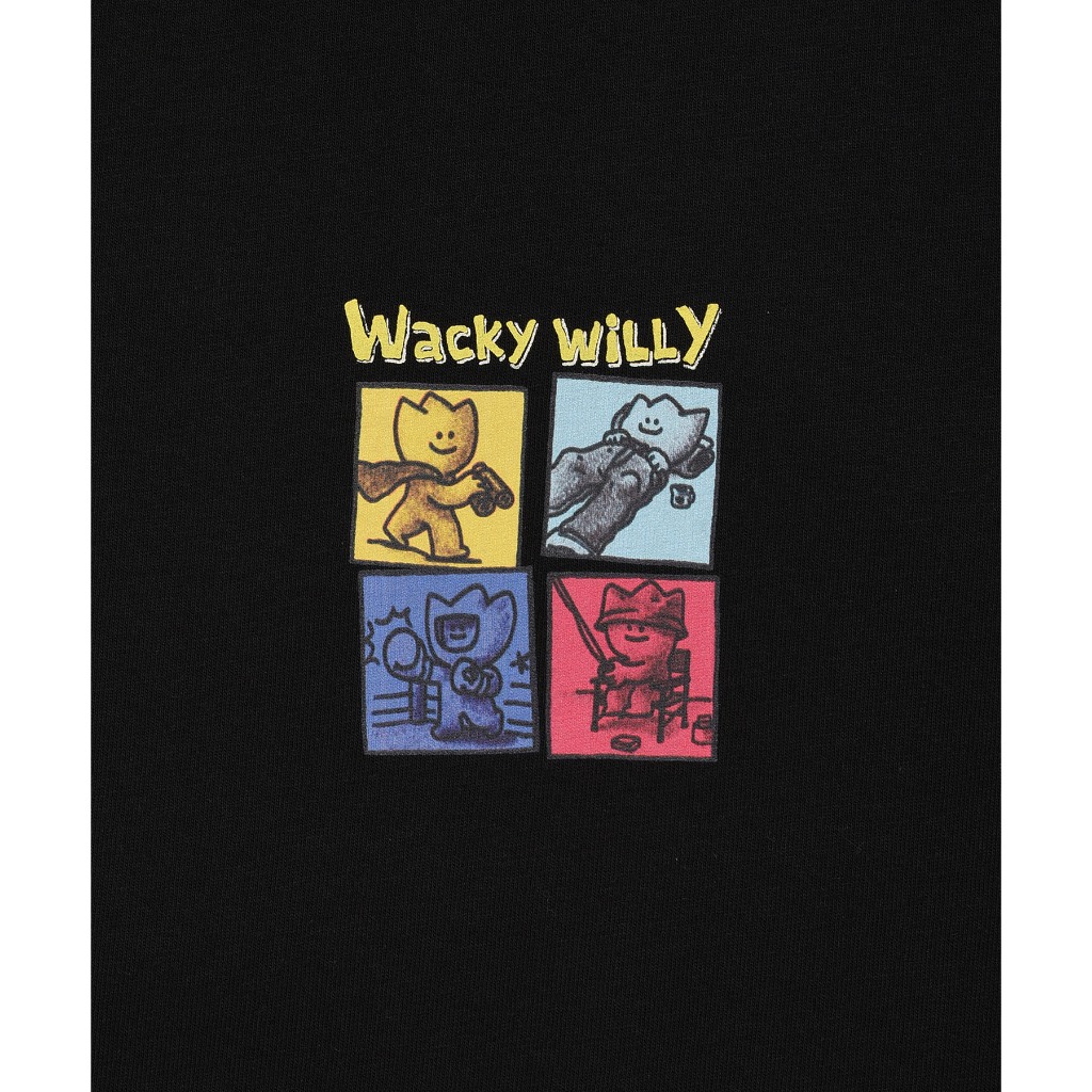 WACKY WILLY เสื้อยืดรุ่น 8-Cut Graphic Short Sleeve T-Shirt Black (80121SCGSSU_S6BKXX) — صورة 5