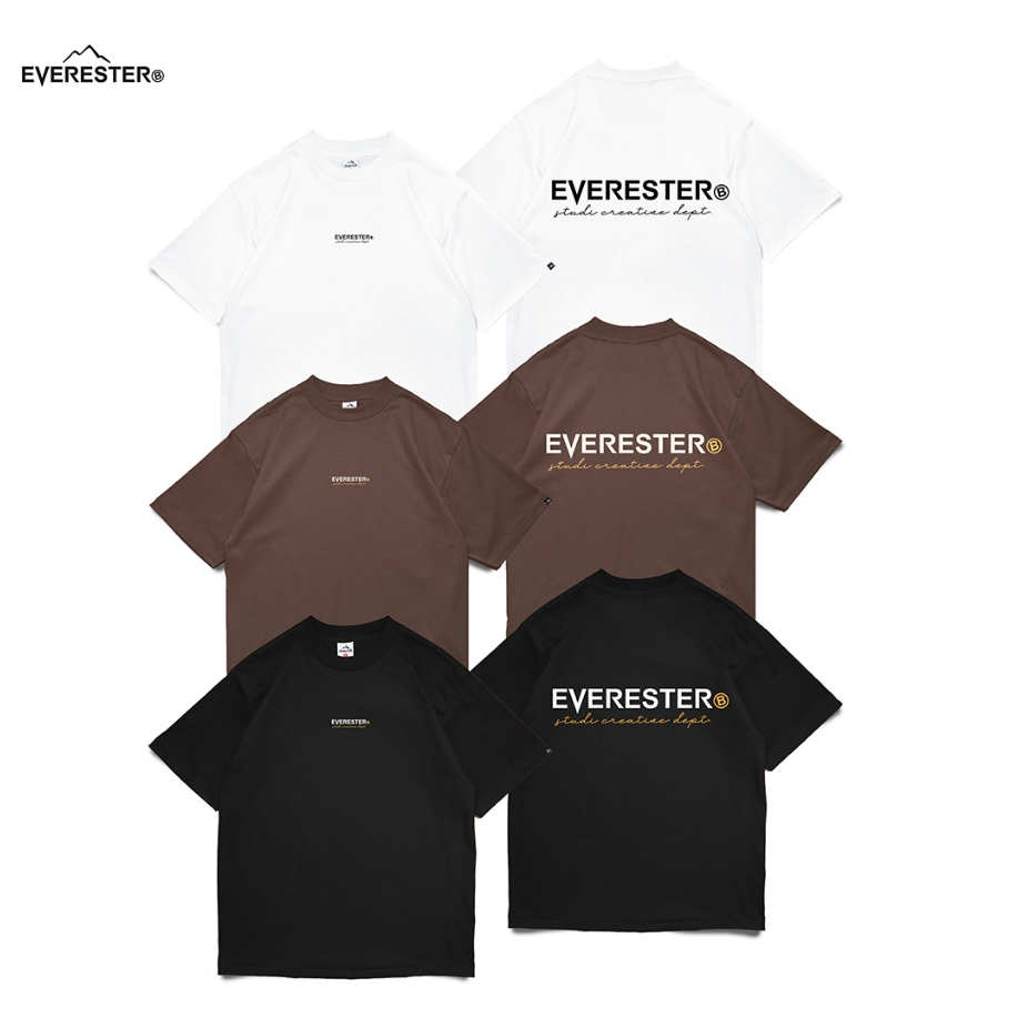 EVERESTER เสื้อยืด คอฟิต Heavy Cotton 100% รุ่น Writer เสื้อผู้ชาย Oversize สีดำ ขาว exp