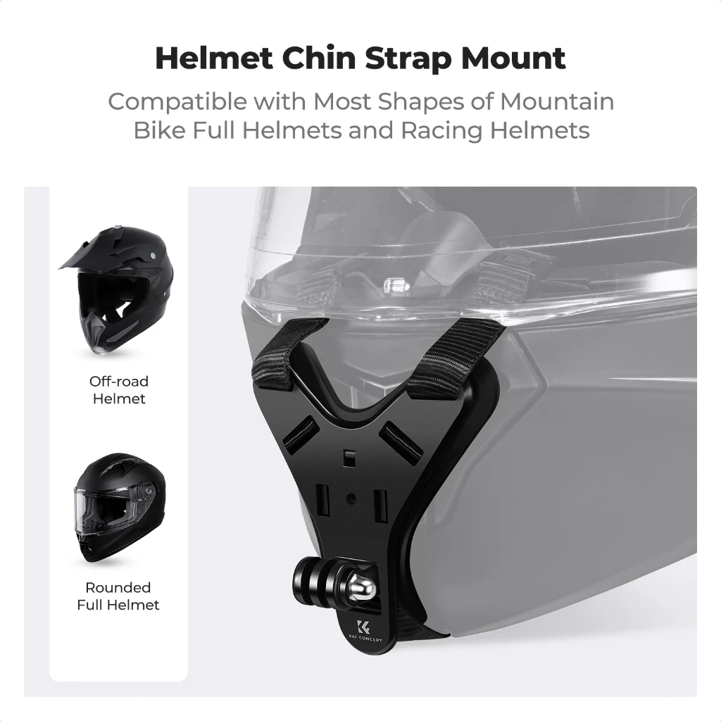 K&F CONCEPT ขายึดหมวกกันน็อค Helmet Chin Strap stand mount สําหรับ GoPro DJI Action 4/5 Pro Insta360 thumbnail 4