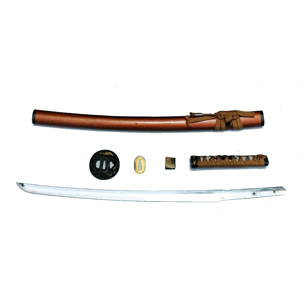 ดาบซามูไร ดาบขนาดกลาง วากิซาชิ (Wakizashi) ยาวรวม72cm. มือสองจากญี่ปุ่น ดาบฝึก Iaito sword