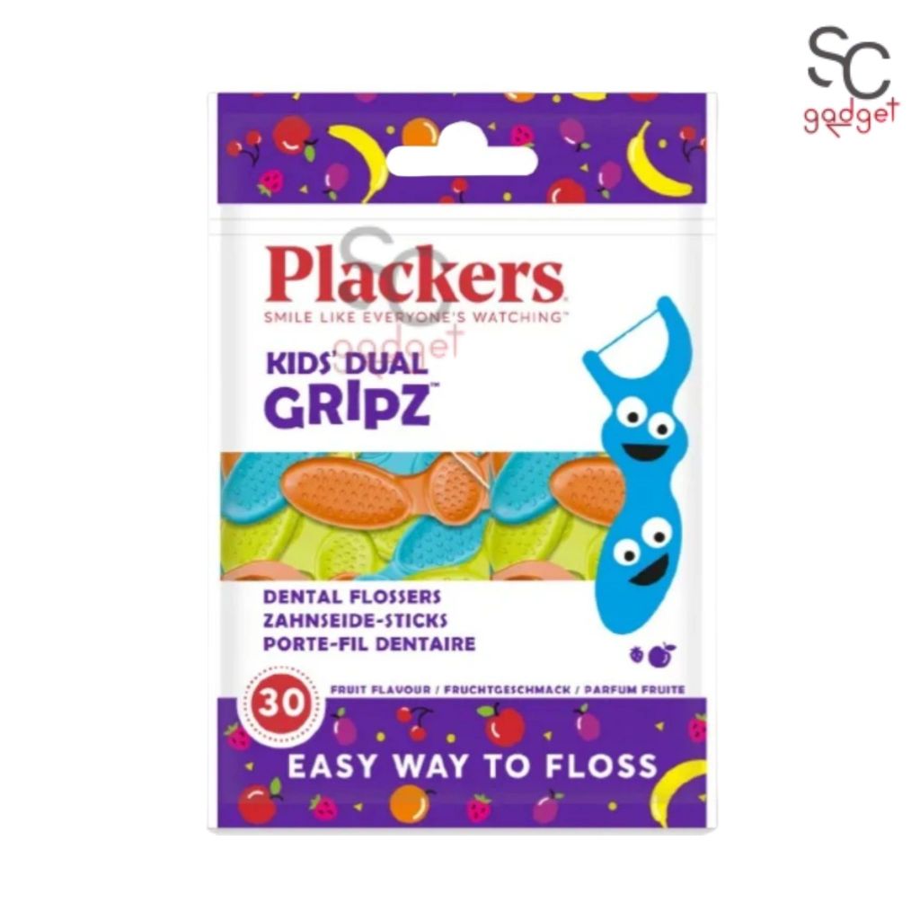 Plackers Flosser Kid's Dual Gripz 30ชิ้น