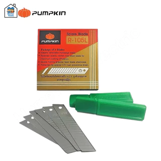 Pumpkin ยกกล่อง!! ใบมีดคัตเตอร์ ใบใหญ่ R-105L กล่องละ 60 ใบ ใบมีด ใบคัทเตอร์ คัตเตอร์ พัมคิน ฟักทอง