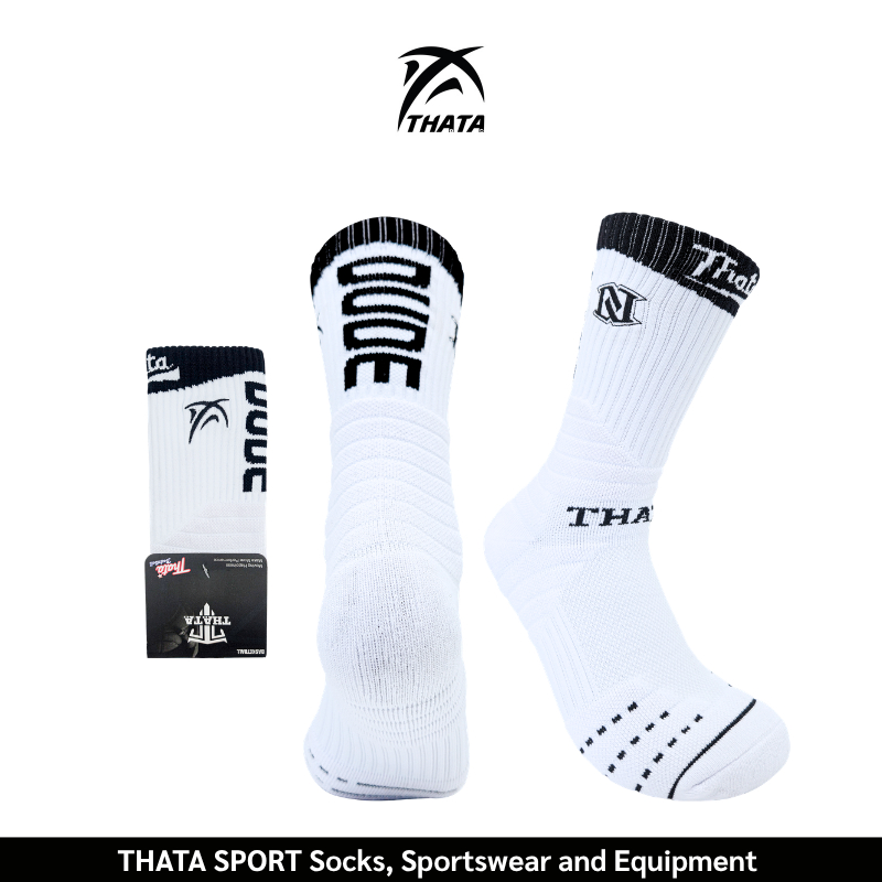 THATA Basketball Socks ถุงเท้าบาสเกตบอล รุ่น THATA x DUDE ND26 รุ่นแข่งขัน