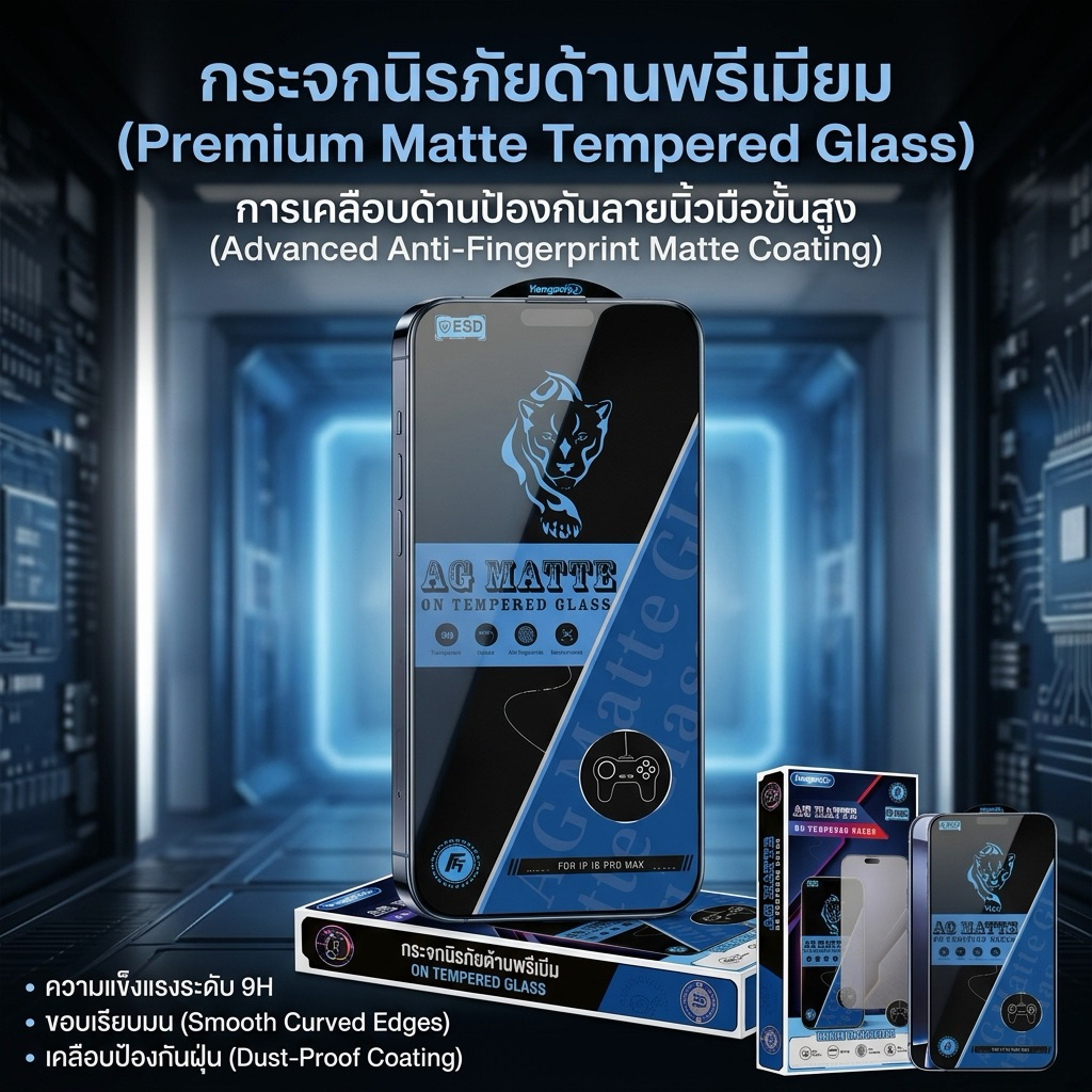 ฟิล์มกระจกเต็มจอด้าน yongpoly กันไฟฟ้าสถิตย์ กันนิ้วมือ สำหรับsamsung A36 A56 S24FE A07 A17 A55 A35 A05S A17 – โปรปัง