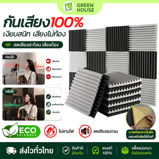 1 แพ็ค12แผ่น แผ่นเก็บเสียง 30x30x2.5cm เซนติเมตรอะคูสติกโฟม ที่เก็บเสียงห้อง ทนไฟ กันน้ำ กันความร้อน