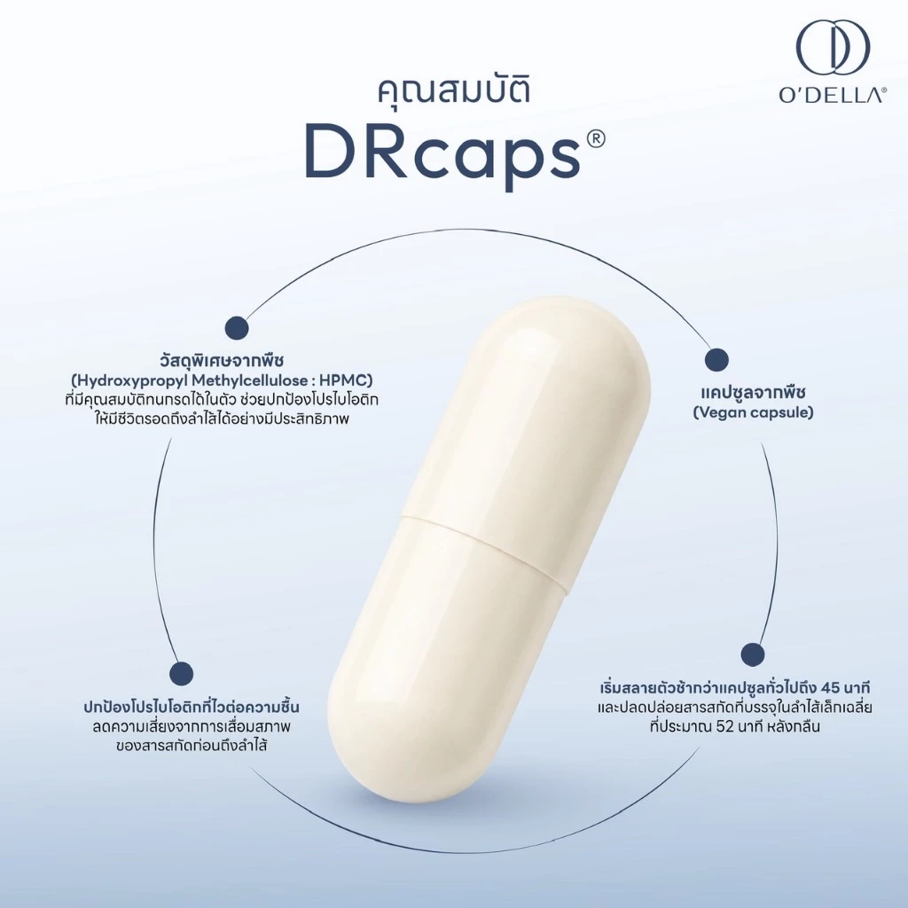 O'DELLA SCIBAC PROBIOTICS : อาหารเสริมโพรไบโอติกส์ชนิดแคปซูล จำนวน 30 แคปซูล thumbnail 3