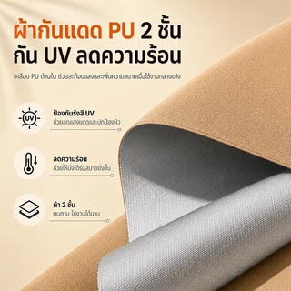 ร่มสนาม ร่มสนามสี่เหลี่ยม ขนาด 3x3 2.5x2.5 2x2 เมตร ร่มสวน,ระเบียง,สระว่ายน้ำ,รีสอร์ท กันแดด/ฝน/UV ผ้าเคลือบเงินหนา (งาน