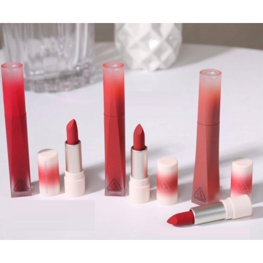 3CE Velvet Lip Tint Plush Set (Silent, Dusky Pink, Daffodil)