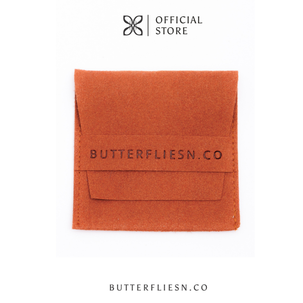 BUTTERFLIESN.CO  ถุงใส่เครื่องประดับ ซองผ้าไมโครไฟเบอร์ ถุงผ้ากำมะหยี่ ถุงเก็บแหวน สร้อยคอ สไตล์มินิมอล (Jewelry Pouch)