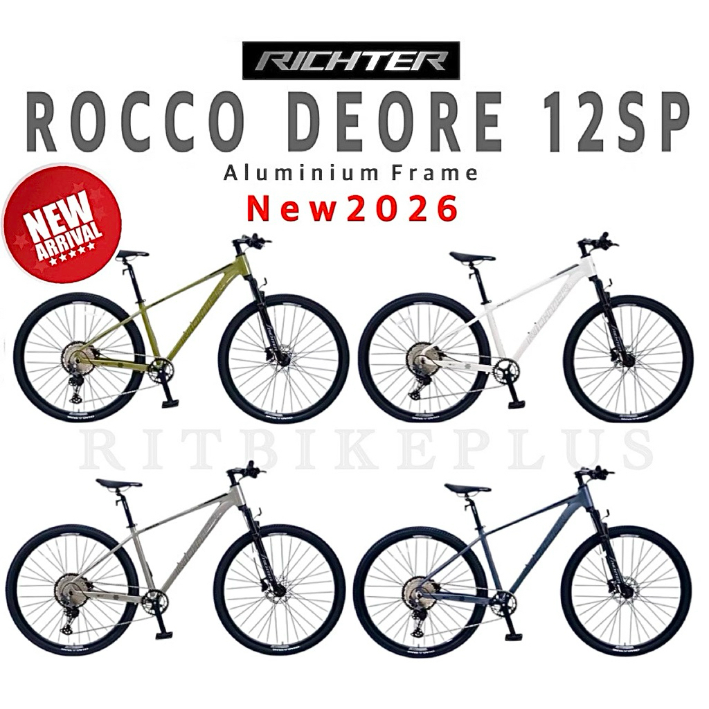 @New2026 จักรยานเสือภูเขา RICHTER รุ่น ROCCO ล้อ 29 นิ้ว เฟรมอลู ชุดเกียร์ Deore 12 sp. เบรคน้ำมัน ร