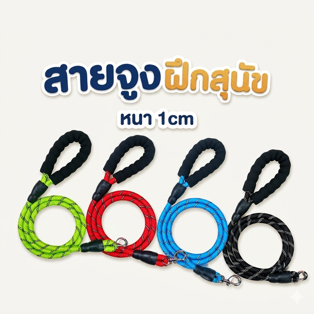 สายจูงสุนัข สายจูงหมา แข็งแรงทนทาน หนา 1cm
