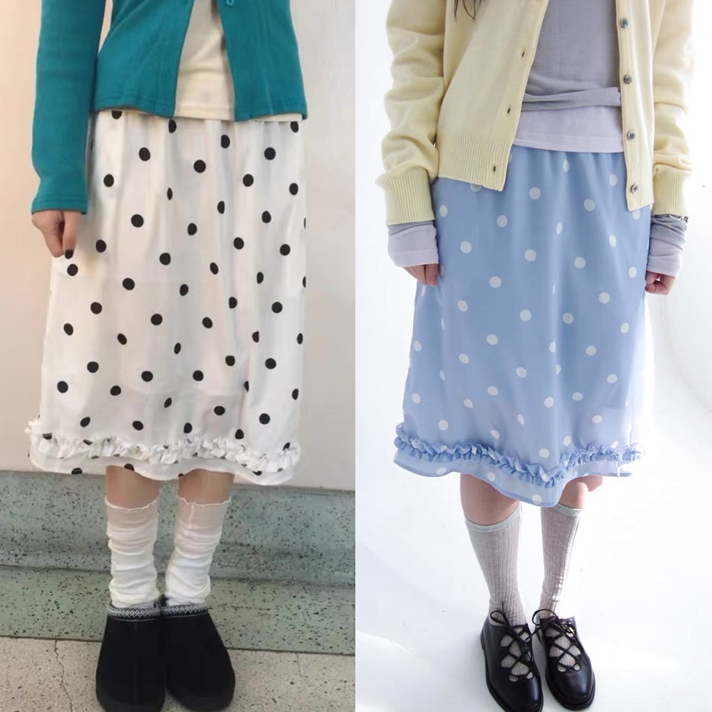 พร้อมส่ง TWOHANDHII WILLY POLKADOT SKIRT กระโปรงลายจุด