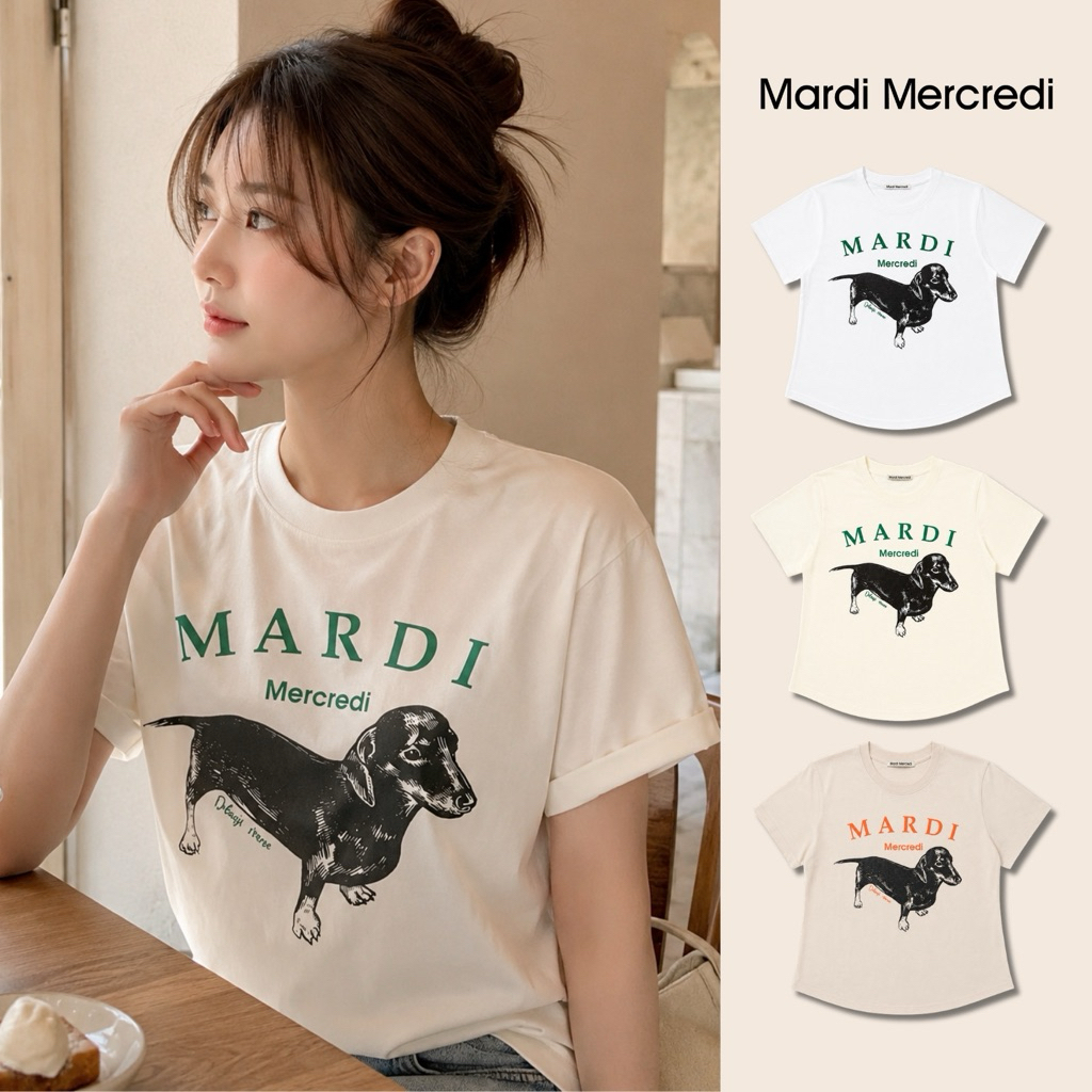 พร้อมส่ง / เสื้อยืด ❤️💯❤️ Mardi Mercredi - Ddanji Tshirt ส่งสินค้าทุกวัน ส่งเร็ว