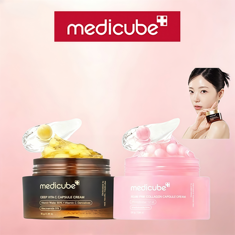 【สินค้าพร้อมส่งจากประเทศไทย】[Medicube] PDRN Pink Collagen Capsule Cream 55ml | ไลท์ไฮเดรชั่น | โทนไม่สม่ําเสมอ