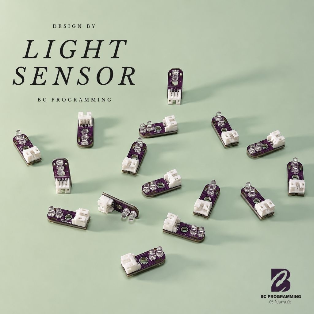 (10 ฟรี! 1) เซนเซอร์แสง Light sensor หุ่นยนต์เดินตามเส้น ขั้ว PH2.0 สำหรับทำ Arduino Robot หุ่นยนต์