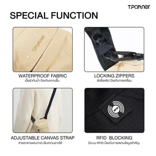 Tpartner RFIDBlocking Safe Pass — กระเป๋ากันขโมย Travel wallet ปลอดภัย เบา มี 12 ช่อง ใส่พาสปอร์ต มือถือ บัตร ได้อย่างมั