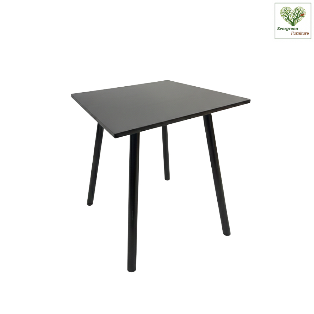 Evergreen Funiture โต๊ะคาเฟ่ โต๊ะเหลี่ยม โต๊ะเหลี่ยมมินิมอล พร้อมส่ง 60x60 ยางพาราผสมMDF รุ่น :CT-DC60-S-R