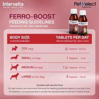 Pet Select Ferro-Boost (Exp.05/2027) 100ml วิตามินสำหรับการบำรุงเม็ดเลือดของสุนัขและแมว