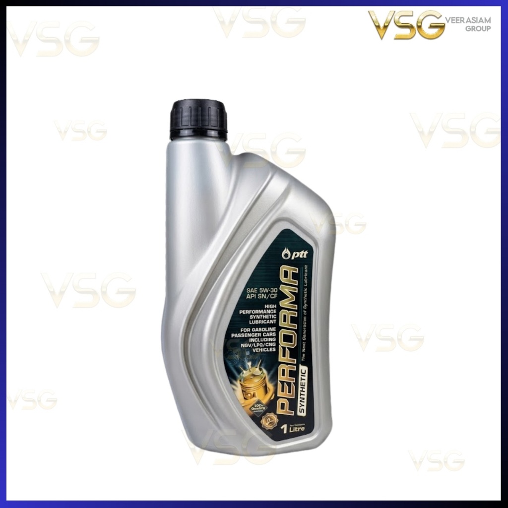 น้ำมันเครื่องเบนซินและดีเซล สังเคราะห์ PTT PERFORMA SYNTHETIC SAE 5W30 , 1 LT.