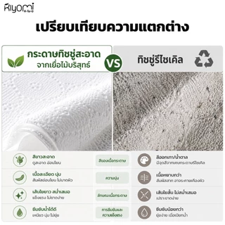 (ออกใบกำกับภาษีได้) Kiyomi ทิชชู่ยกแพ็ค 12 ม้วนหนา 3 ชั้น ทิ้งลงชักโครกได้เลย ไม่อุดตัน ย่อยสลายได้