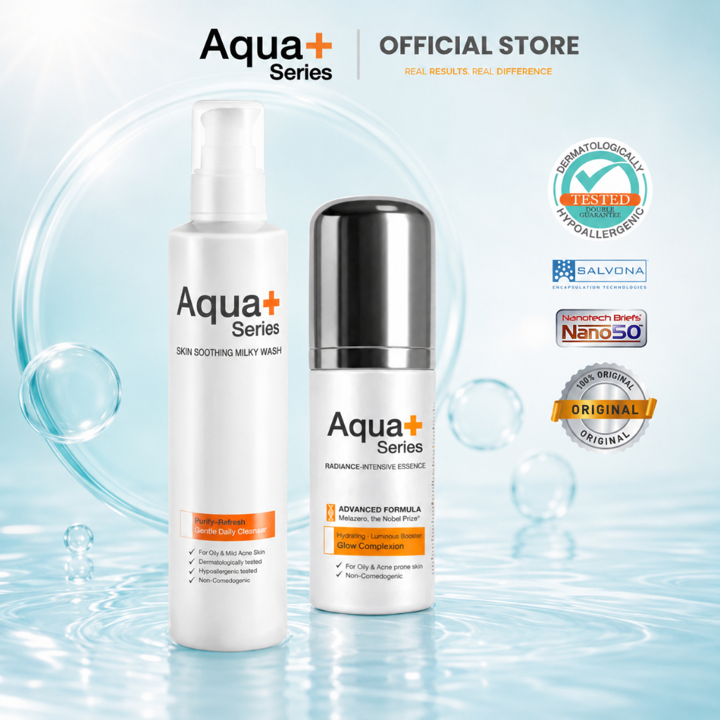 (ส่งฟรี) Aqua+ Series Radiance-Intensive Essence 30 ml. & Skin-Enhancing Water Essence 140 ml.