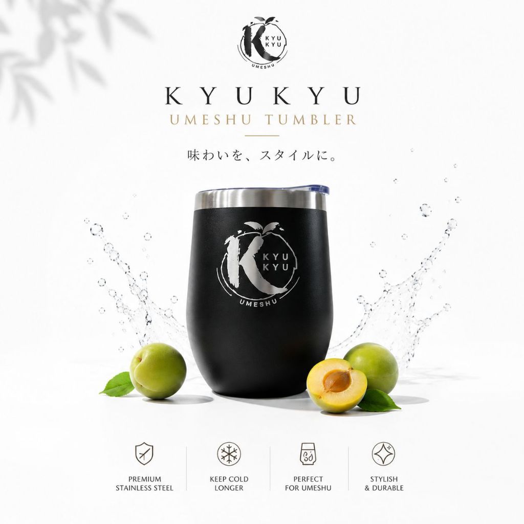 KYU KYU UMESHU TUMBLER แก้วเก็บความเย็นขนาด 12oz.