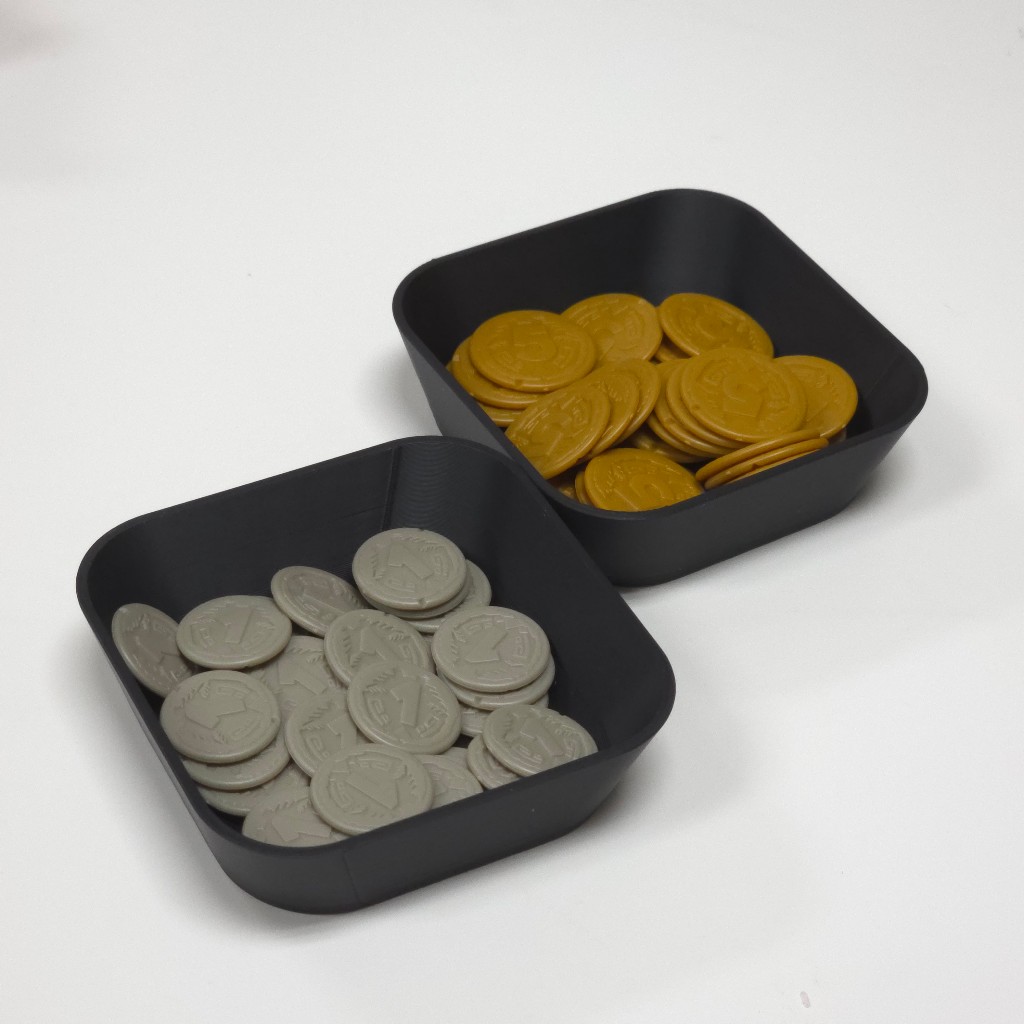 ถาดโทเค็น Token Tray สำหรับบอร์ดเกม ใส่เหรียญ เงิน Resource จัดโต๊ะเล่นเกมให้ง่ายขึ้น