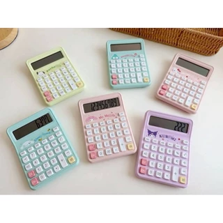 เครื่องคิดเลข ลาย Sanrio ขนาด 12×9.3×1.5 cm หน้าจอแสดงผล 10 digits มีแบตเตอรี่มาให้ในตัว (LR1130)ราคา 149​ บาท