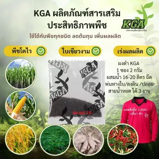 KGA อาหารพืชทางใบ ผงดำ 100 ซอง แถมน้ำสีทอง 1 ขวด