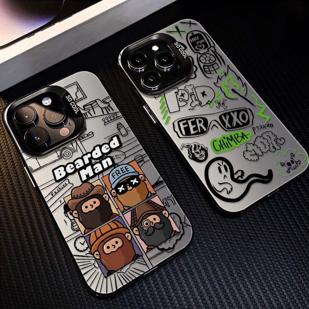 ลวดลายการ์ตูน IMD เคส For OPPO A5 Pro A3 A3X A57 A77 A77S A5S A60 A58 A15 A16 A18 A38 เคสโทรศัพท์ เปลือกแข็ง เคสมือถือ