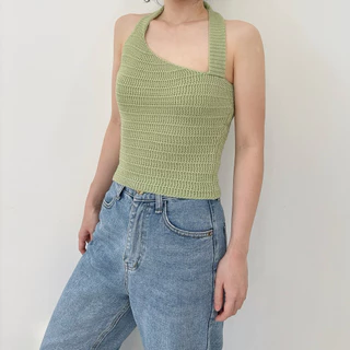 MOMOKA.KNIT🍑 The Tie Crop Top💫