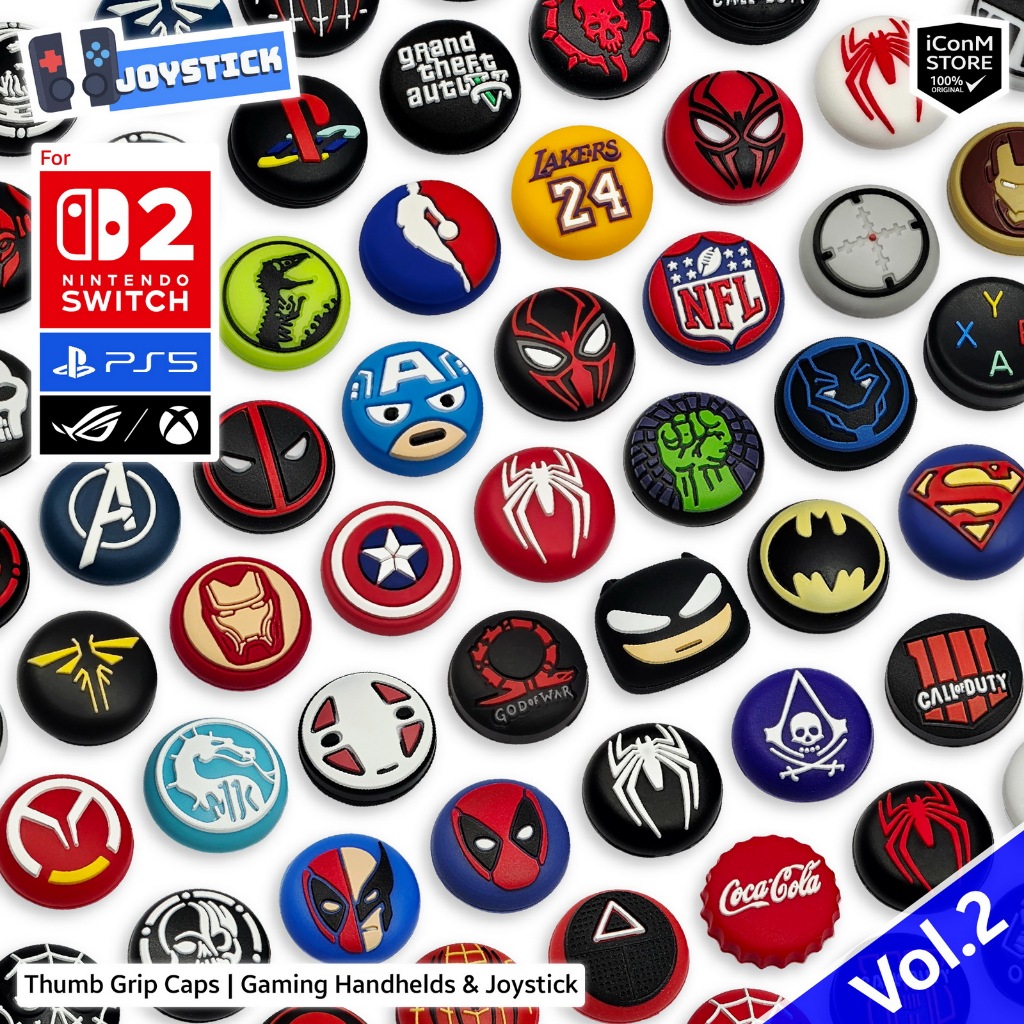 [ส่งทันที] [Vol.2] Thumb Grip Caps For Gaming Handhelds & Joystick ครอบปุ่ม Switch 2, เครื่องเล่นเกมส์พกพก จอยเกมส์
