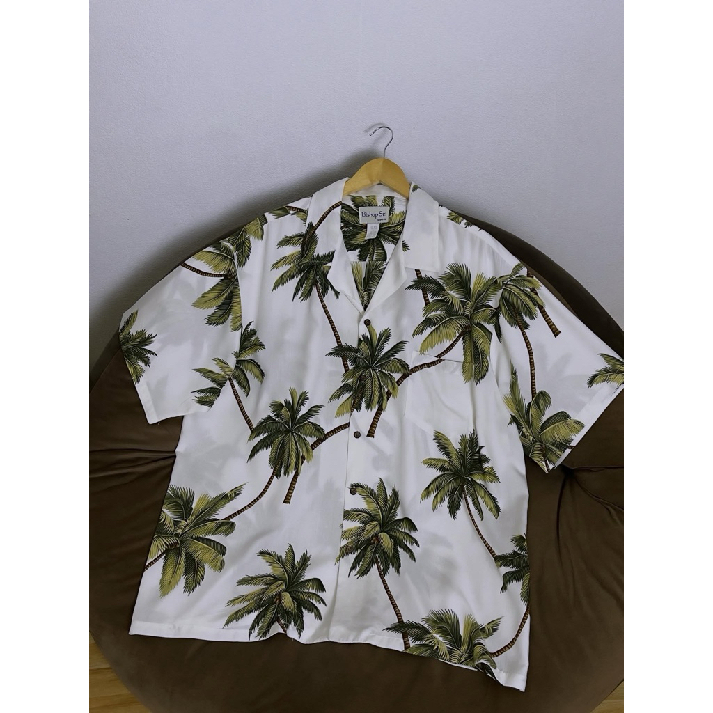 Bishop SJ “Plam Tree” Made in Hawaii USA 🇺🇸 / Size 2XL 58” Rayon 100%