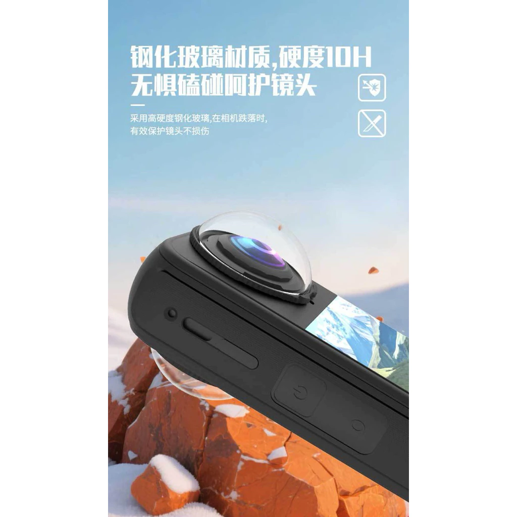 for Insta360 X4Air Optical PC Lens Protectors ครอบเลนส์ แบบใส (พลาสติก) สำหรับ X4Air Plastic Protective Lens Guard thumbnail 3