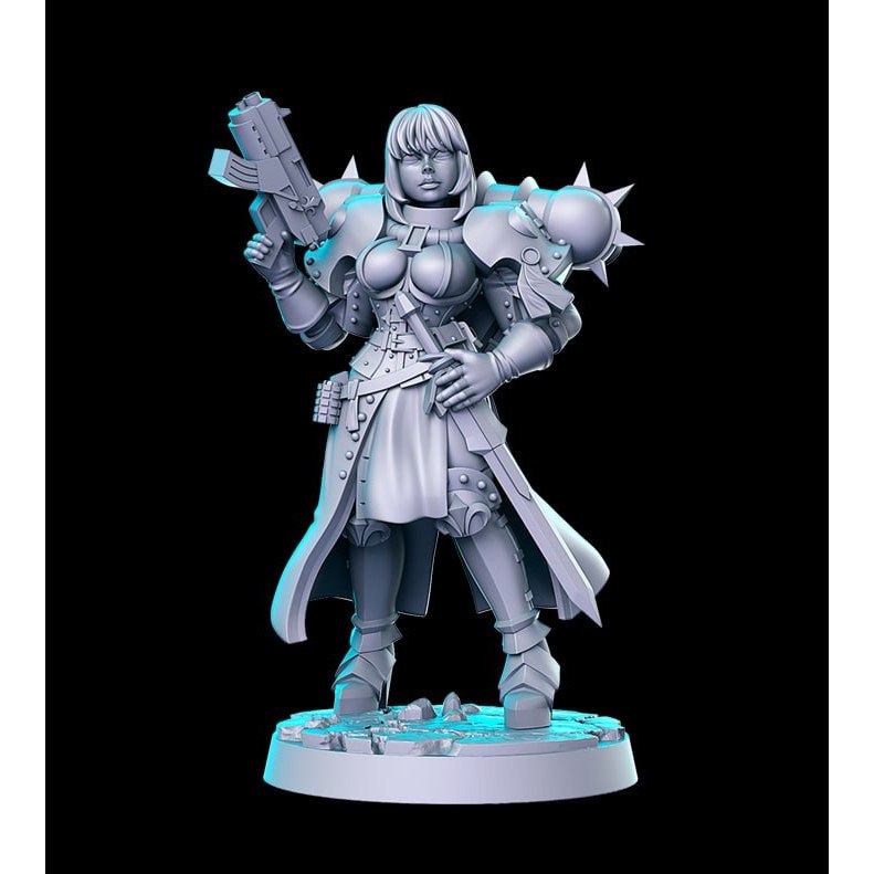 Nun Squad : Collection : Miniature Resin โมเดลบอร์ดเกม ผลิตตามสั่ง DnD Tabletop Class War