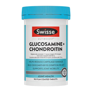Swisse Glucosamine + Chondroitin วิตามินบรรเทาข้อเข่าเสื่อม 90เม็ด EXP10/2028