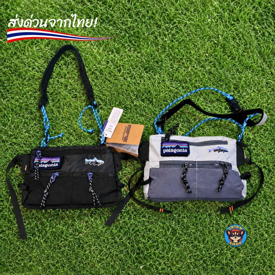 กระเป๋าสะพายข้างPatagoniaแฟชั่น ใหม่ กระเป๋าสะพายไหล่ สีเทา สินค้ามีพร้อมส่ง