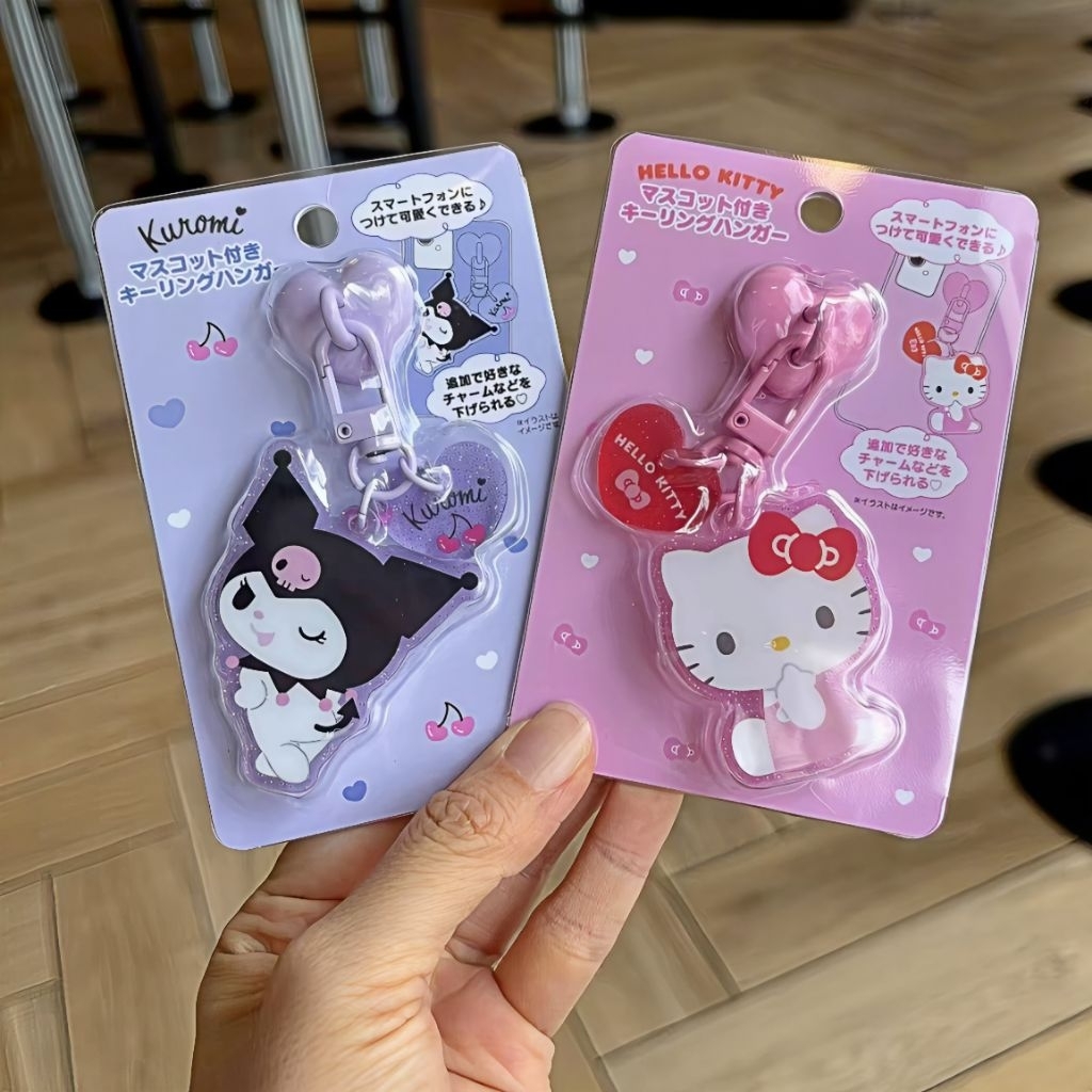 พร้อมส่ง!!! ที่ติดโทรศัพท์ Sanrio ที่ห้อยติดเคสโทรศัพท์ ที่แขวนพวงกุญแจ ที่ติดมือถือ Sanrio มีหลายแบบงานกากเพชรน่ารักมาก