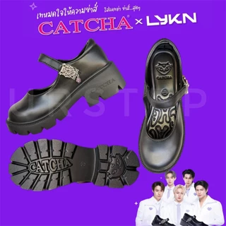 Catcha LYKN รองเท้านักเรียนหญิง รองเท้าหนังดำ แคทช่า รุ่นใหม่ล่าสุด ปี 2025 ส้นสูง 1.5 นิ้ว