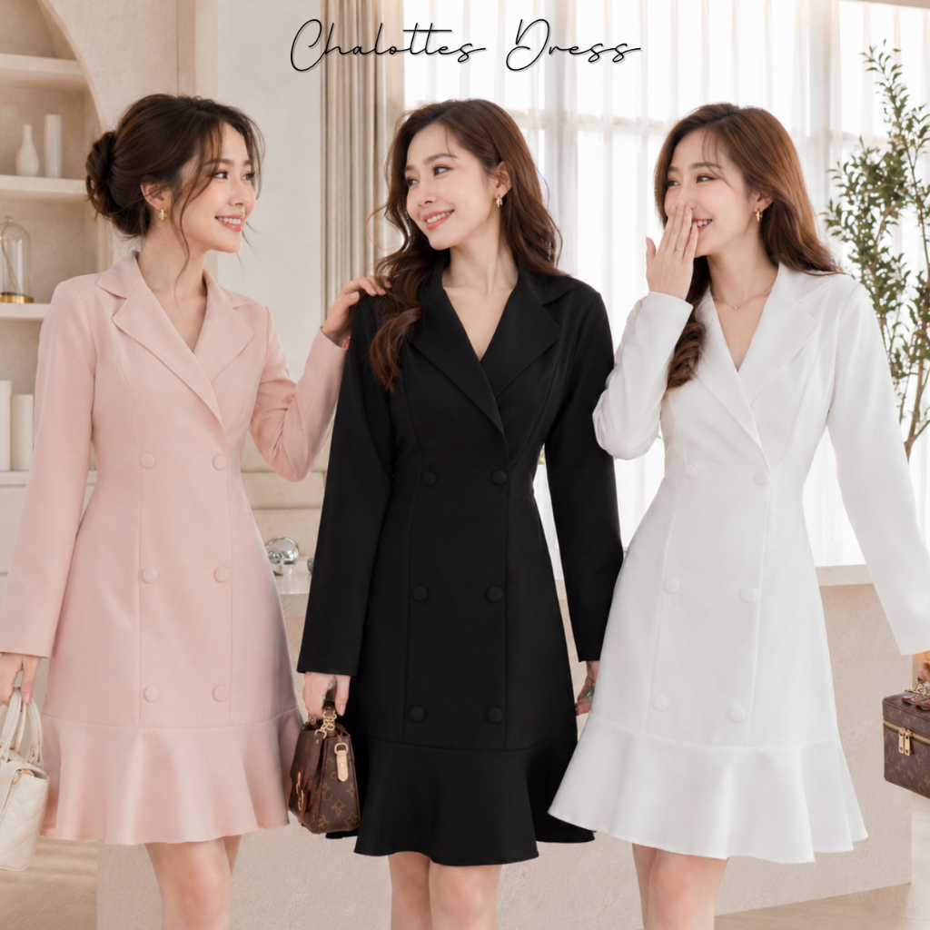 Modish | Chalottes Dress | เดรสปกสูท ใส่ทำงาน ใส่ประชุม ใส่พบลูกค้าแบบมือโปร
