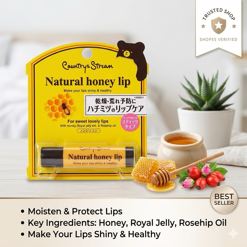 🐝🐝🐝 Country & stream natural honey lip 10g.#ลิปหมีคุณญาญ่า🐻