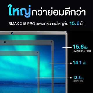 🇹🇭 (พร้อมส่ง) NEW BMAX X15 Pro│โน๊ตบุ๊ค หน้าจอ15.6 นิ้ว│RAM 12GB / SSD 512GB│Windows 11 Intel® 12th Gen N95 │ประกัน1ปี