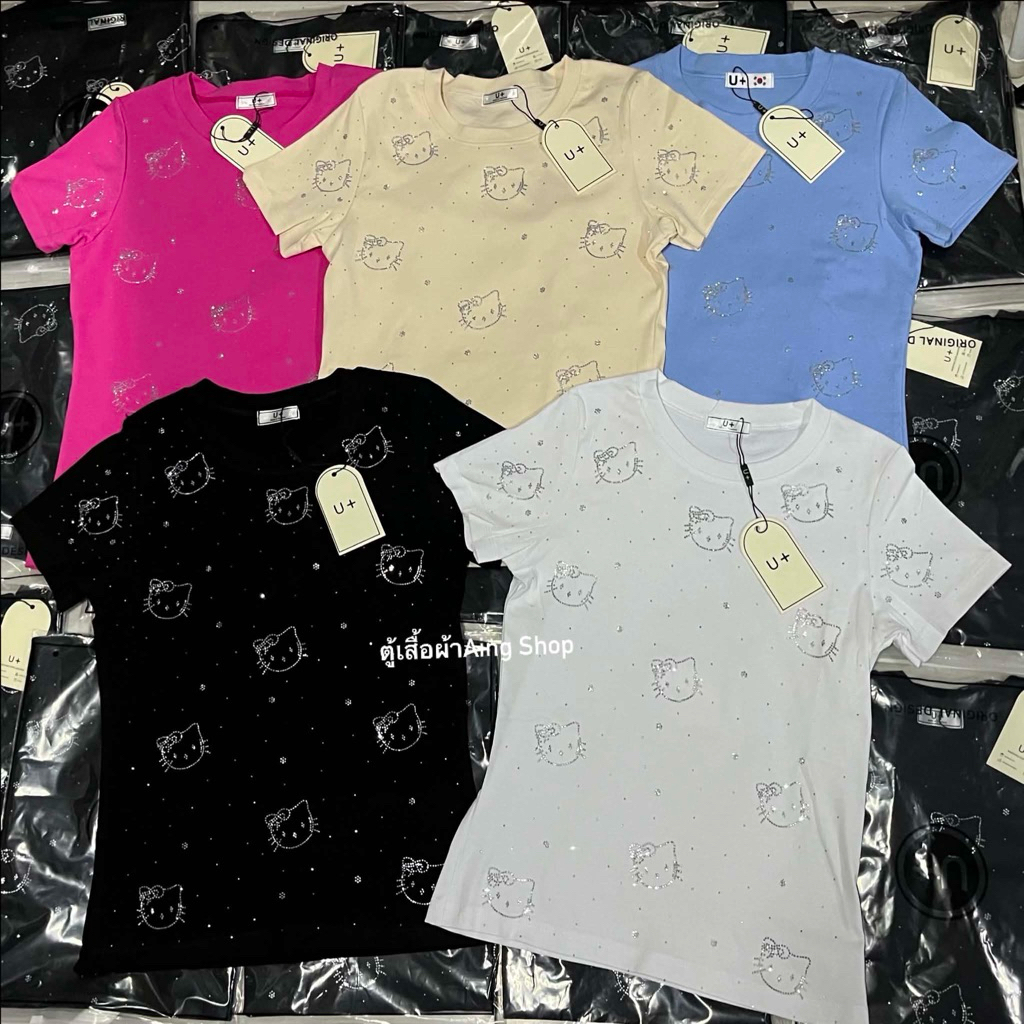 เสื้อเข้ารูปสำหรับสาวไซส์เล็กป้ายU+ผ้ายูนิโคล่