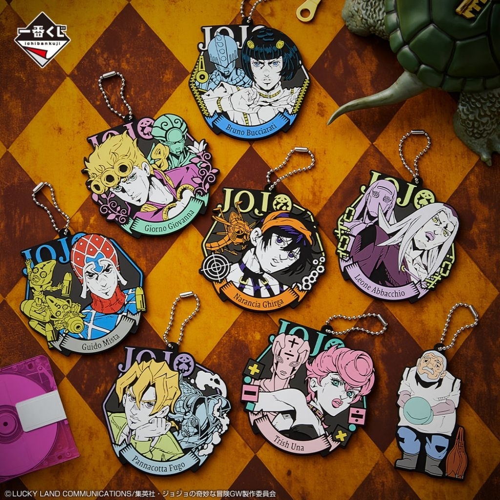 👥️(แท้/มือ1)👥️ ของสะสม อนิเมะ โจโจ้ Ichiban Kuji JoJo's Bizarre Adventure - Golden Wind K Prize Rubber Charm พวงกุญแจ