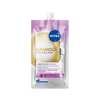 (แบบซอง) Nivea Luminous630 Skin Serum Cream SPF50 Pa+++ นีเวีย ลูมินัส630 สกิน เซรั่ม ครีม 7ml